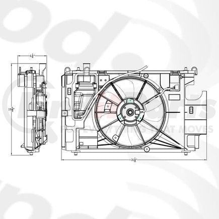 Global Parts Distributors 2811896 gpd Electric Cooling Fan 2811896