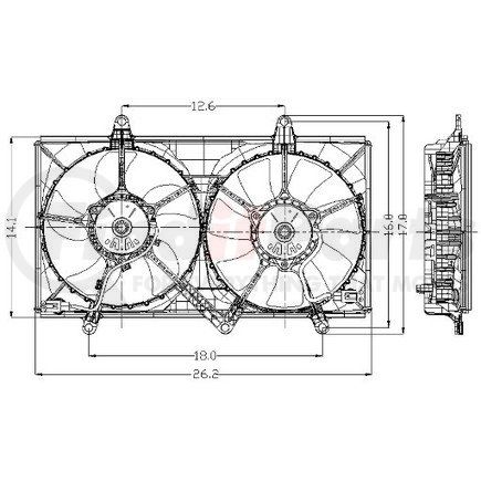 GLOBAL PARTS DISTRIBUTORS 2811501 Engine Cooling Fan Assembly