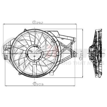Global Parts Distributors 2811505 gpd Electric Cooling Fan 2811505