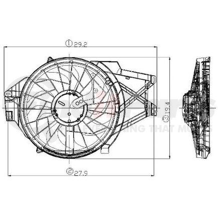 Global Parts Distributors 2811507 gpd Electric Cooling Fan 2811507