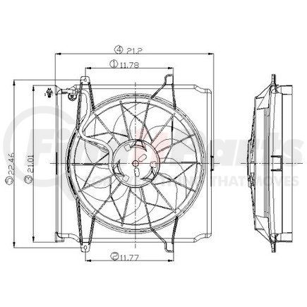 Global Parts Distributors 2811509 gpd Electric Cooling Fan 2811509