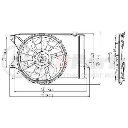 Global Parts Distributors 2811517 gpd Electric Cooling Fan 2811517