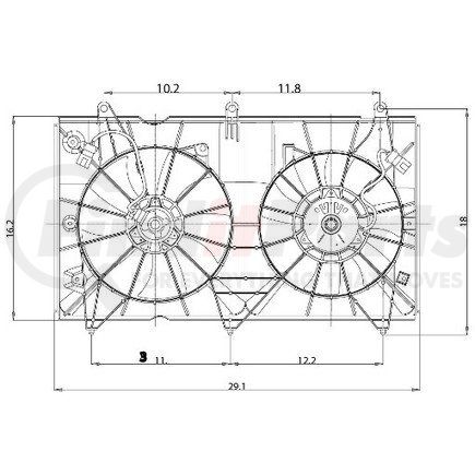 Global Parts Distributors 2811526 gpd Electric Cooling Fan 2811526