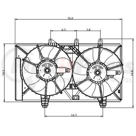 GLOBAL PARTS DISTRIBUTORS 2811532 Engine Cooling Fan Assembly