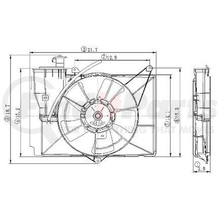 Global Parts Distributors 2811537 gpd Electric Cooling Fan 2811537