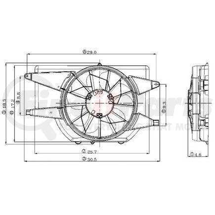 Global Parts Distributors 2811543 gpd Electric Cooling Fan 2811543