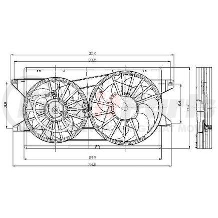 Global Parts Distributors 2811559 gpd Electric Cooling Fan 2811559