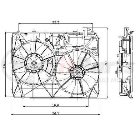 Global Parts Distributors 2811569 Engine Cooling Fan Assembly