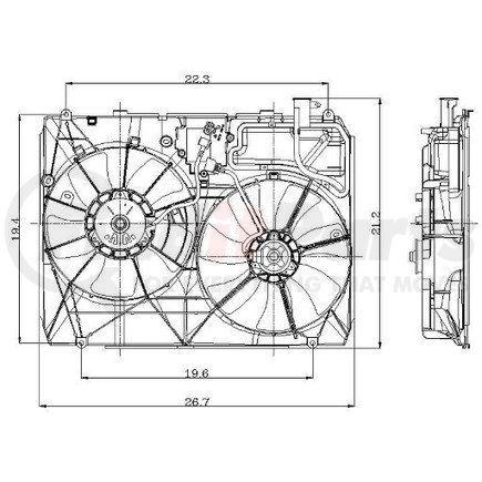 Global Parts Distributors 2811569 gpd Electric Cooling Fan 2811569