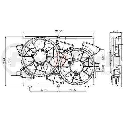 GLOBAL PARTS DISTRIBUTORS 2811591 Engine Cooling Fan Assembly