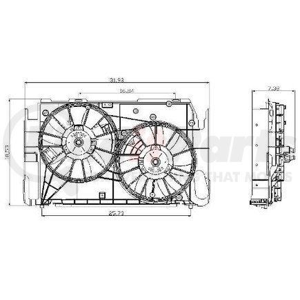 Global Parts Distributors 2811590 gpd Electric Cooling Fan 2811590