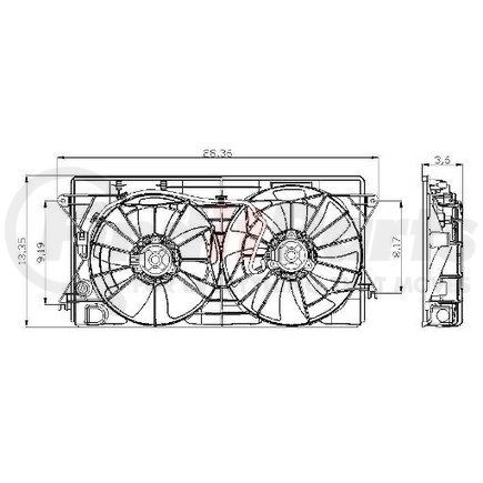 Global Parts Distributors 2811593 Engine Cooling Fan Assembly