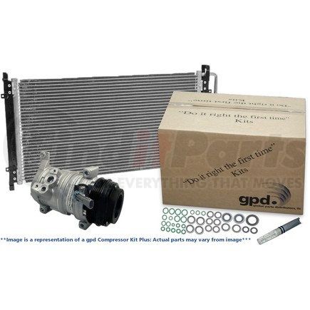 Global Parts Distributors 9623373B A/C Compressor, with Quick Connect Fittings on Condenser, for 2009-2011 Dodge Ram 1500/2500/2009, 2011 Dodge Ram 3500