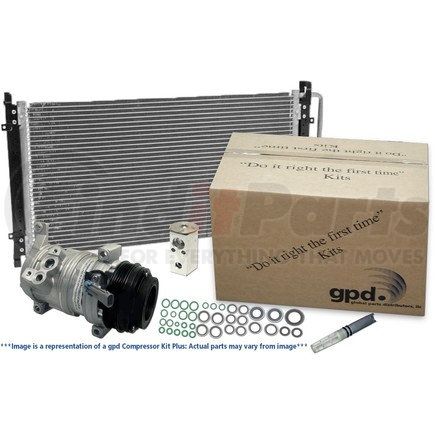 Global Parts Distributors 9631264B A/C Compressor, 6-Groove, with Rear A/C, for 2013 Lincoln MKT