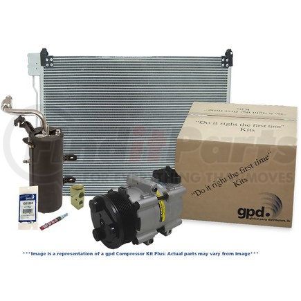 Global Parts Distributors 9631264A A/C Compressor, 6-Groove, with Rear A/C, for 2013 Lincoln MKT