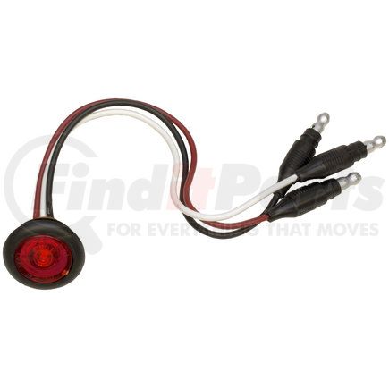 Peterson Lighting 271KR-BT3 271 3/4" Clearance/Side Marker with Aux. Function - Red Kit with .180 bullets