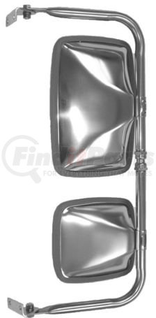 Cham-Cal 40401 Open Road Step Van Mirror Assembly, Stainless Steel