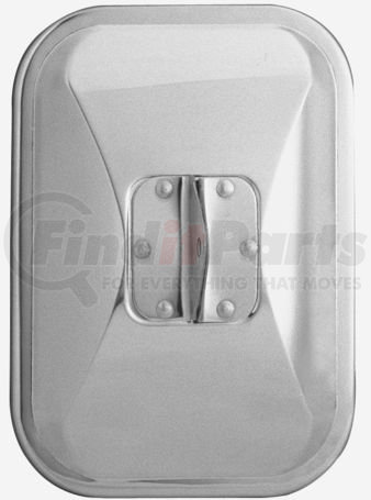 Cham-Cal 30501 Open Road 7 1/2"x 10 1/2" Medium Duty Truck Mirror, Stainless Steel