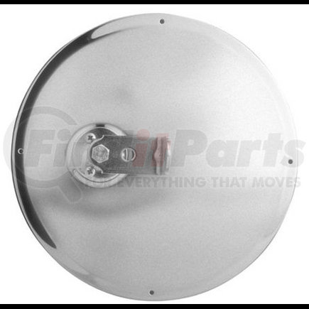 Cham-Cal 12801 Open Road 8 1/2" Convex Mirror, Offset Stud, Stainless Steel