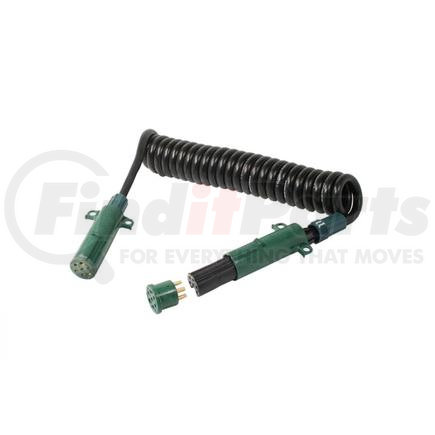 Phillips Industries 24-4621-1 Trailer Power Cable - Permacoil 15 Feet with Zinc Die-Cast Plugs