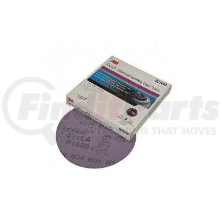 3M 02088 Trizact Hookit Clear Coat Sanding Disc, 6", P1500 Grit, (25/PKG), Item # 02088