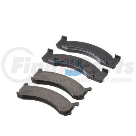 Bendix E10700870 Formula Blue™ Hydraulic Brake Pads - Semi-Metallic, Without Shims, Front, 7020A-87 FMSI