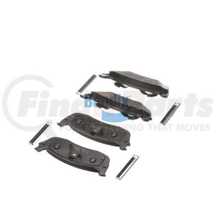 Bendix E10907110 Formula Blue™ Hydraulic Brake Pads - Premium Semi-Metallic, With Shims