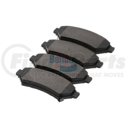 Bendix E10910750 Formula Blue™ Hydraulic Brake Pads - Premium Semi-Metallic, With Shims, Front, 7980-D1075 FMSI