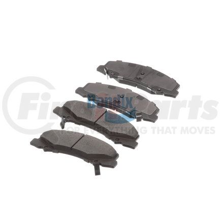 Bendix E10911590 Formula Blue™ Hydraulic Brake Pads - Premium Semi-Metallic, With Shims, Front, RH and LH, 8269-D1159 FMSI