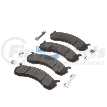 Bendix E11107861 Formula Blue™ Hydraulic Brake Pads - Heavy Duty Extended Wear, With Shims, Front or Rear, 7654-D786 FMSI