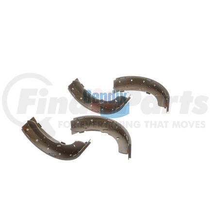 Bendix E11706820 Formula Blue™ HD Riveted Brake Shoes - Front or Rear, 1467-S628 (FMSI), 320 mm x 75 mm Brake Drum Diameter