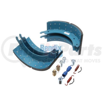 Bendix KT4711QBA201 Drum Brake Shoe Kit - Relined, 16-1/2 in. x 8-5/8 in., With Hardware, For Rockwell / Meritor "Q" Brakes