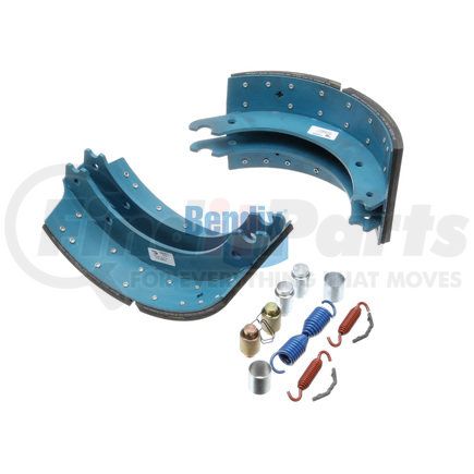 Bendix KT4718QBA201 Drum Brake Shoe Kit - Relined, 16-1/2 in. x 8 in., With Hardware, For Rockwell / Meritor "Q" Brakes