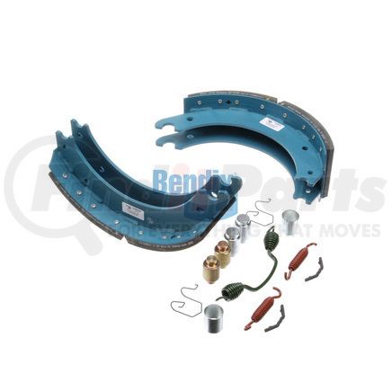 Bendix KT4720QBA230 Drum Brake Shoe Kit - Relined, 16-1/2 in. x 5 in., With Hardware, For Rockwell / Meritor "Q" Brakes