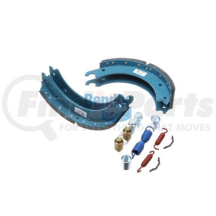 Bendix KT4702QBA200 Drum Brake Shoe Kit - Relined, 15 in. x 4 in., With Hardware, For Rockwell / Meritor Brakes