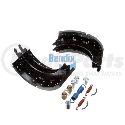 Bendix KT4707Q1160 Drum Brake Shoe Kit - Relined, 16-1/2 in. x 7 in., With Hardware, For Rockwell / Meritor "Q" Brakes