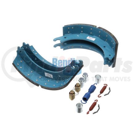 Bendix KT4707QBA201 Drum Brake Shoe Kit - Relined, 16-1/2 in. x 7 in., With Hardware, For Rockwell / Meritor "Q" Brakes