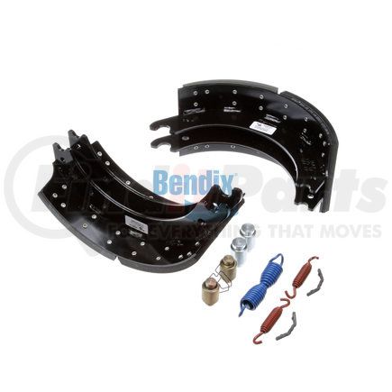 Bendix KT4707QBB200MB Drum Brake Shoe Kit - Relined, 16-1/2 in. x 7 in., With Hardware, For Rockwell / Meritor "Q" Brakes