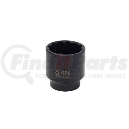 Sunex Tools 236ZM 1/2" Dr 12Pt Impact Socket, 36mm