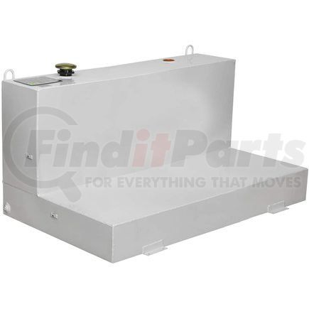 Delta 480000 Delta Crescent JOBOX 100 Gallon White L-Shaped Steel Liquid Transfer Tank for Trucks - 480000