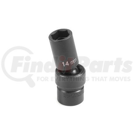 Grey Pneumatic 1014UMSD 3/8" Drive x 14mm Semi-Deep Universal Impact Socket