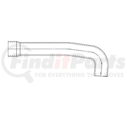 Freightliner 01-24123-000 Intercooler Hose - Black, EPDM with Aramid Fiber Reinforcement