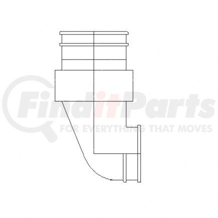 Freightliner 03-24255-000 Engine Air Intake Deceleration Elbow - EPDM (Synthetic Rubber)
