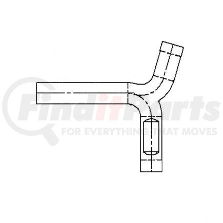 Freightliner 04-16885-024 Exhaust Pipe - 5 in., Tee, 24 in.