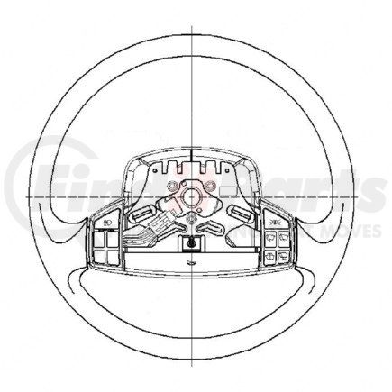 Freightliner 14-15594-001 WHEEL STRG BLK 18IN SM