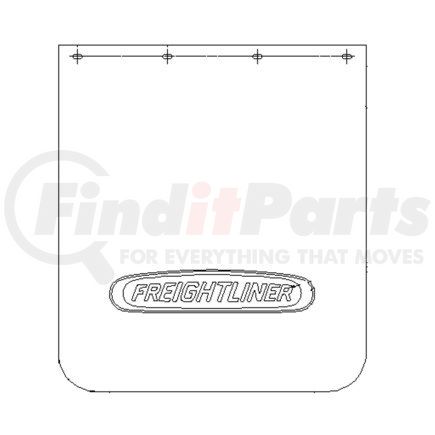 Freightliner 22-45355-000 Mud Flap - Rear, White