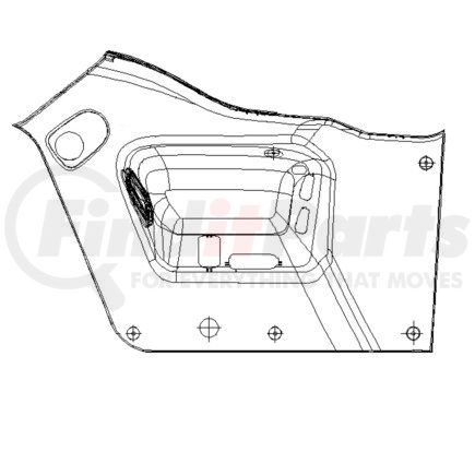 Freightliner 22-49278-001 PANEL DR TR FIN LH SAH T