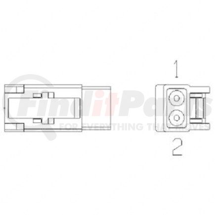 Freightliner 23-13148-204 Plug - 2 Cavity, Dtm, Dufdtm06-2S-E004