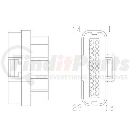 Freightliner 23-13151-021 Plug - 26 Cavity, Ss1.0, Ai 1473712 2