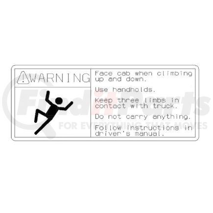 Freightliner 24-00912-001 Multi-Purpose Decal - Warning, Entry/Exit